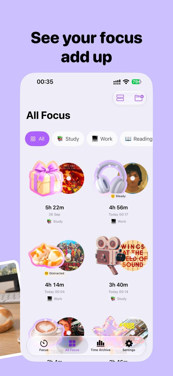 App Store 宣传截图:把专注,一张张积累