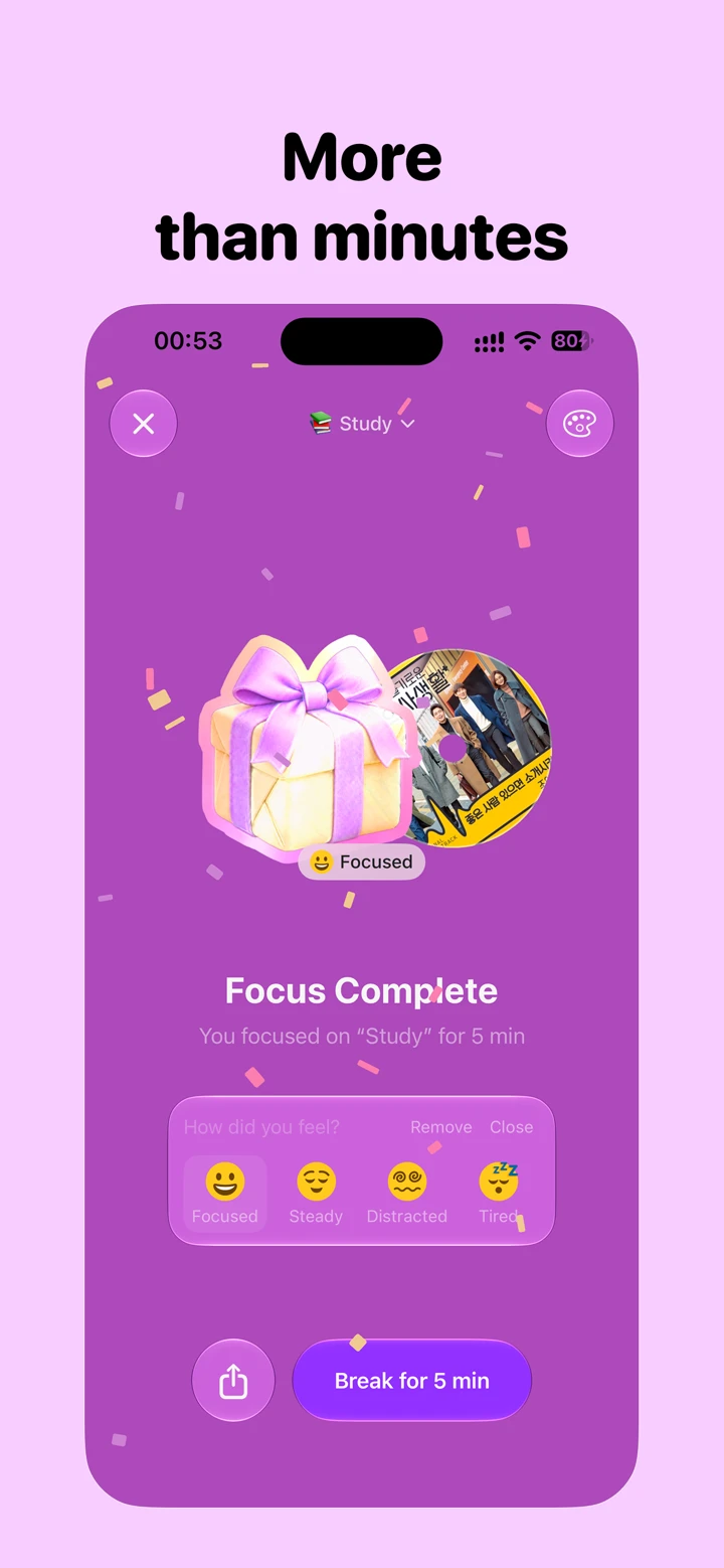 App Store 宣传截图:完成专注,也记下感受