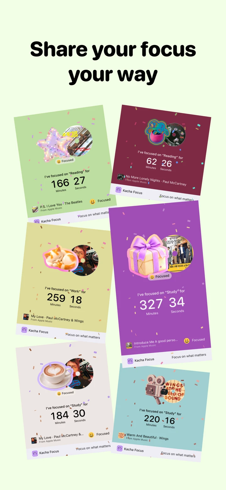 App Store 宣传截图:把专注,分享成你的样子